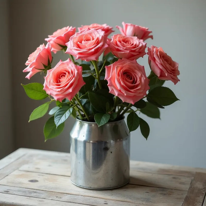 Peut-on mettre des roses dans un vase en métal ?