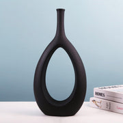 vase noire rond