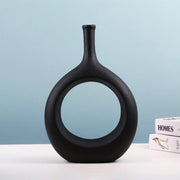 vase noir rond