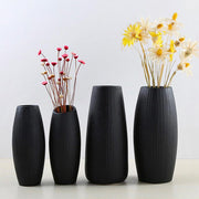 vase noir fleur
